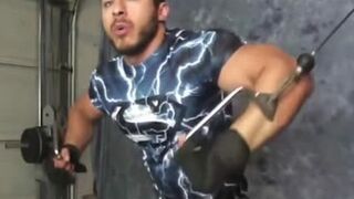 Michael Works Out & Jacks Off