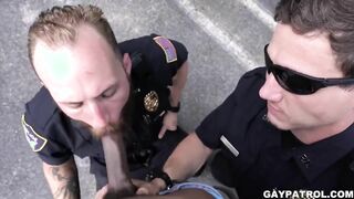 Criminal Perp And 2 horny Cops