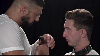 Suspended Stud Deep Throated and Penetrated by Elder Fellow