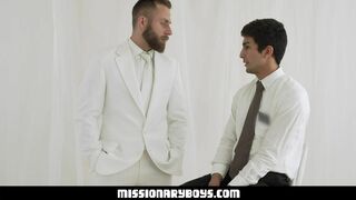 MissionaryBoyz - Prude Missionary Stud Fellates Man-Meat to Prove his Worth