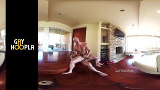 two Muscle Jocks Pokes in VR360 WARM JOCK LOVEMAKING!