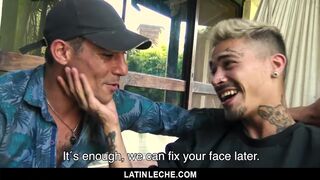 LatinLeche - Witnessing my Inked Latino Bf get Romped by another Dude