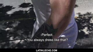 LatinLeche - Wavy Haired Dude Inhales a Humungous Latino Manstick