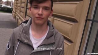 CZECH HUNTER 495 - Unexperienced Homosexual for Pay