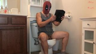 Deadpool Yells and Sits on Wc