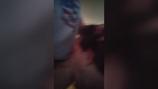 Milky Trailer Park Bottom Gags on Pornstarlilwaltdaddy Cock