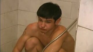 3-some teenies Rubdown After Sauna Gym And Rubdown