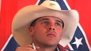 Heterosexual Redneck Cowboy Gulping Beer And Draining His hard-on