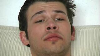 pumped up fellow Lies On sofa And Satiates Self