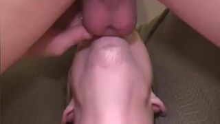 Nutsack Sitting On His Chin