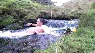 Half Hour nude Dip In Cold Scottish Waterfall In Winter