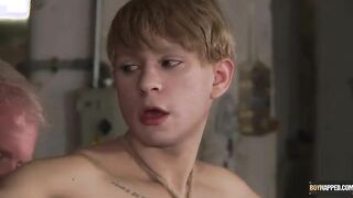 Restrain Bondage luving Daniel Hausser backside toyed by Sebastian Kane