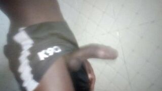 BIG BLACK COCK TUGGING OFF