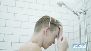 Thin School Stud William Drains Off After Frolicking With His Puffies!