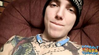 Homemade movie of heterosexual thug Blinx jerking fuckpole solo