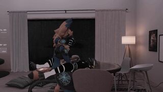 Masculine protogen humps tiny wickerbeast