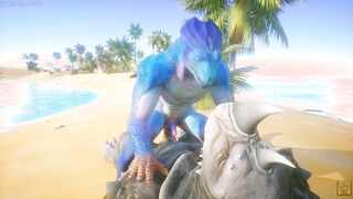 Homo Fur Covered Porn Scalie gets humped by a yam-sized Wooly