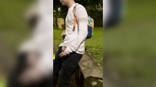 Cruising romping in public sans protection makes me deep-throat hard-on and jism inwards Colombian internal cumshot