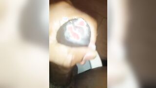 Mandingo fapping off with spunk