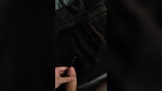 Solo masculine pee and jizz