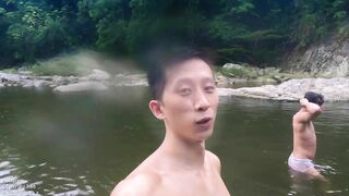 Public outdoor pulverize, paramour fellow Latino Nathan penetrates Japanese dude Tyler Wu