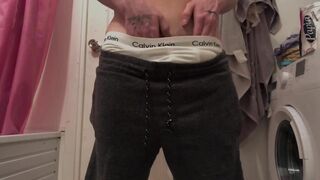 I came from college, determined to wank off in the douche while no one was at home and spunk