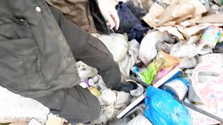 A homeless boy found a masturbator in the rubbish and pummeled him rock hard