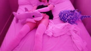 Femboy Enjoys Her Shark Fucktoys