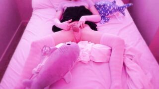 Femboy Enjoys Her Shark Fucktoys