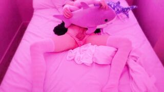 Femboy Enjoys Her Shark Fucktoys