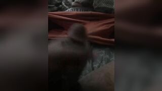 Dark-Skinned fellow masturbating his bone