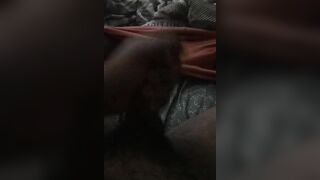 Dark-Skinned fellow masturbating his bone