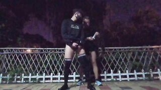 Dude in pantyhose jack in the park and was plowed by a passing runner (Part two)