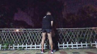 Dude in pantyhose jack in the park and was plowed by a passing runner (Part two)