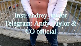 jacking off on the bridge