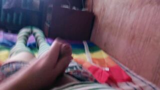 Мастурбация в чулках two