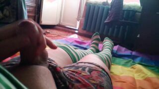 Мастурбация в чулках two