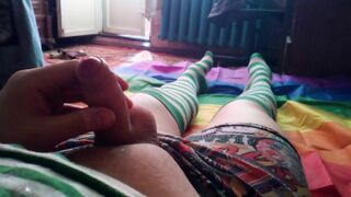 Мастурбация в чулках two
