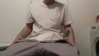 The stud kneaded himself and spunked