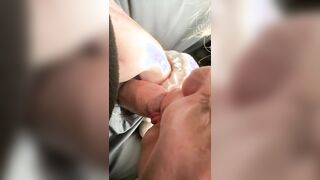 Deep Throating Gay-For-Pay Man Dry In His Camper