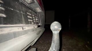 Fabulous Twunk Plumb him self in the van, gearshift, trailer hinge