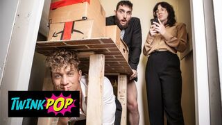 TWINKPOP - Felix Fox Deep-Throats His Chief Tony D'Angelo's Stiff Schlong Before Tearing His Trousers Off