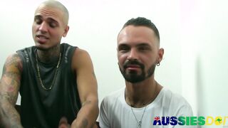 Tatted Aussie Dean Martin And Brit Leo Blows Each Other Dude-Meat