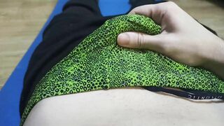 The dude jerks off his manstick