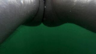 Stroking Off Underwater in Public Lake
