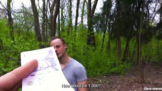 BIGSTR - Construction Worker Deep Throat's A Appetizing Stud Meat In The Forest With The Bird Sounds All Around