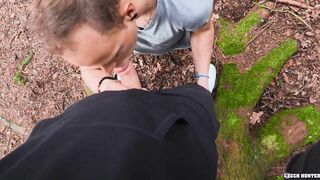 BIGSTR - Construction Worker Deep Throat's A Appetizing Stud Meat In The Forest With The Bird Sounds All Around