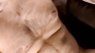 Solo amateur dildoing his booty and working on his dinky