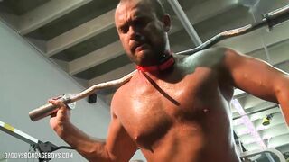 DaddysBondageBoys.com: Steele jerking Jessie Balboa in the gym
