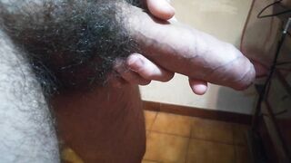 Slow Solo Teasing Palm Job And Intense Orgasm